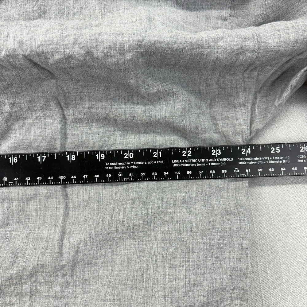 Eileen Fisher Organic Cotton Lyocell Shirt Dress Gray Large Front Tunic - Picture 9 of 11